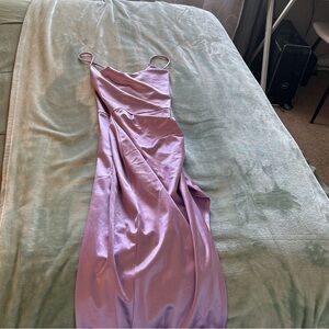 Purple Satin Dress